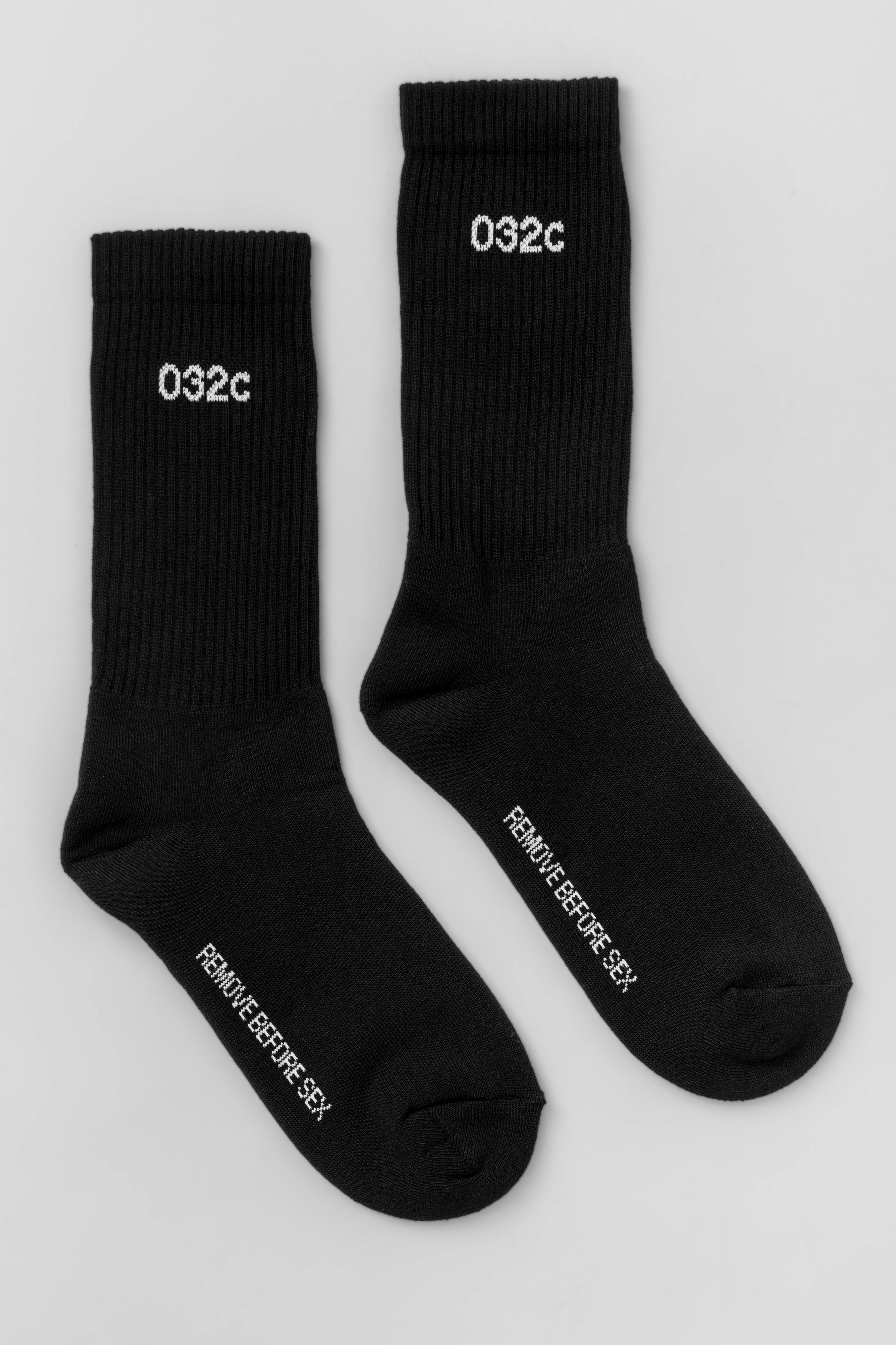 REMOVE BEFORE SEX Socks Black/White - 032c2306acc-184_df5fcb31-8615-4ecd-b4d9-8b09ffb7ff48