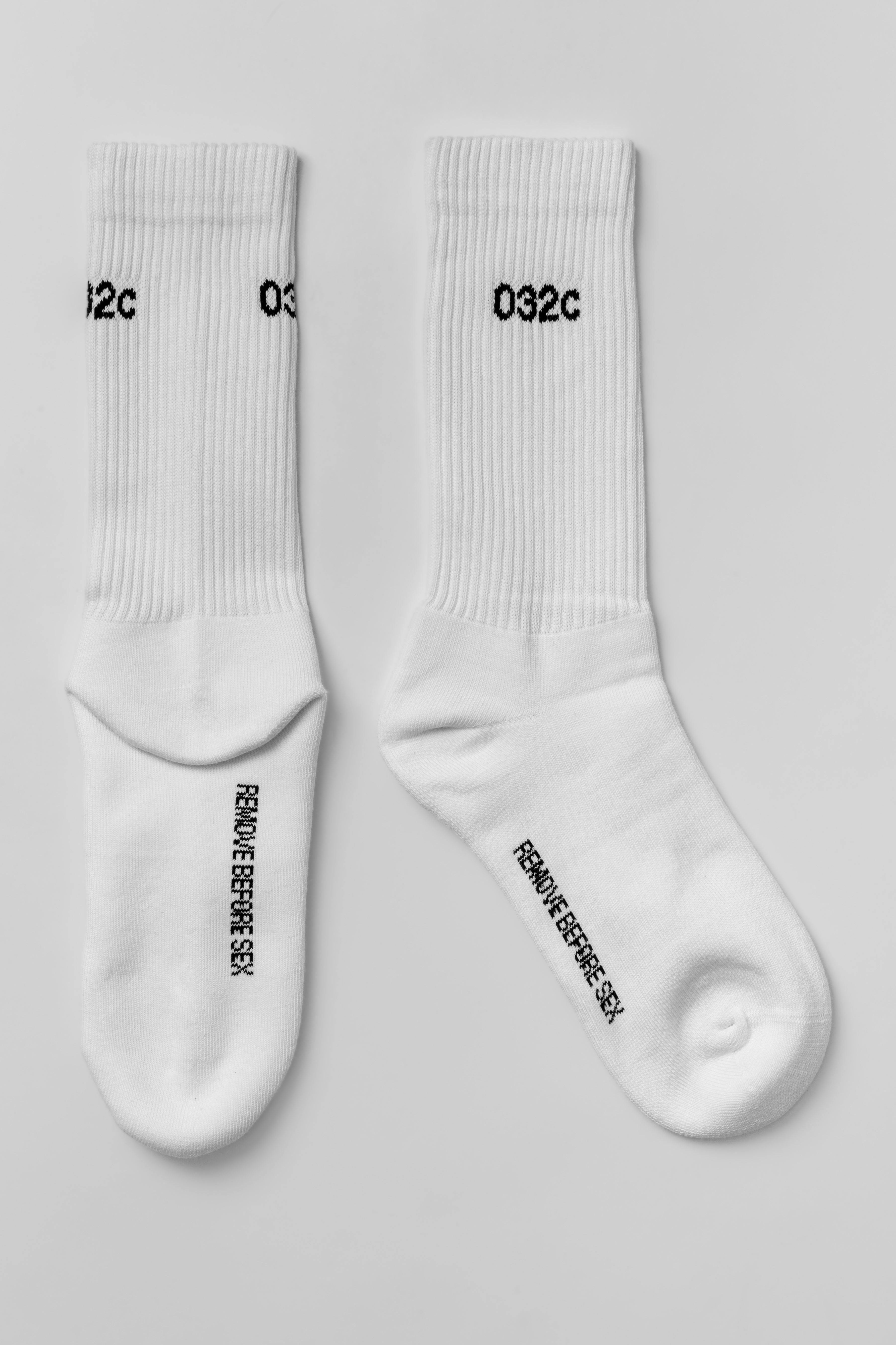 REMOVE BEFORE SEX Socks White/Black - 032c2306acc-186_7d39000a-f90a-4a03-b205-c3f43efd005e