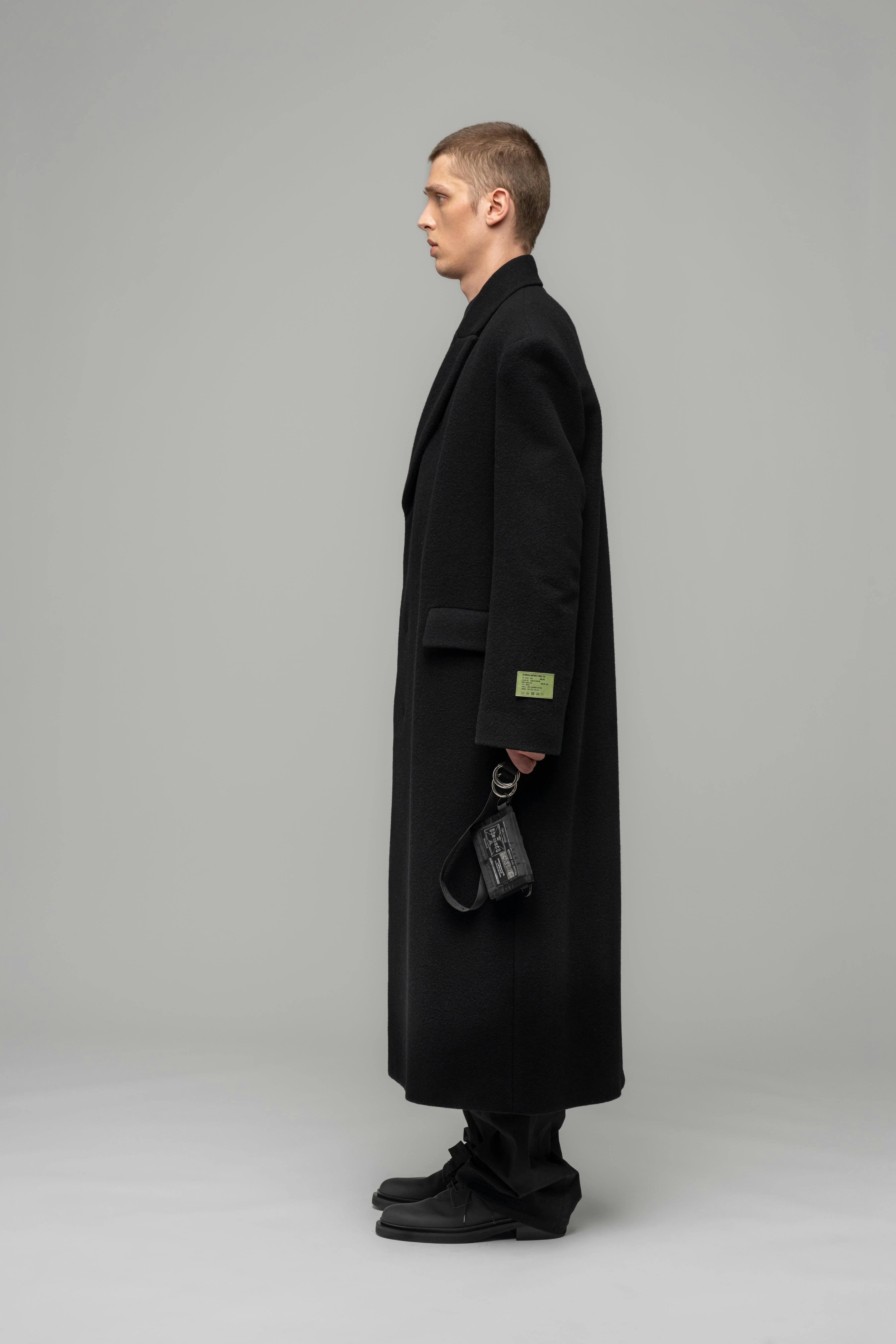 "DROP" COAT - 032c_Drop_Coat_black_side