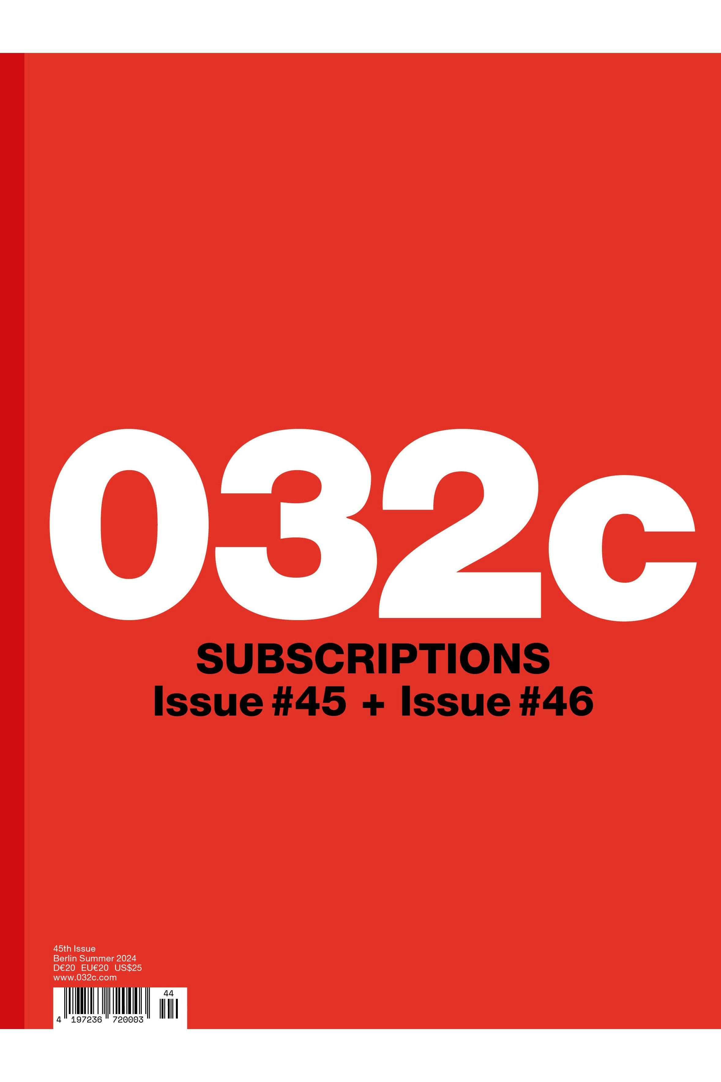 One Year Subscription (Issues 45 & 46) - 4-6
