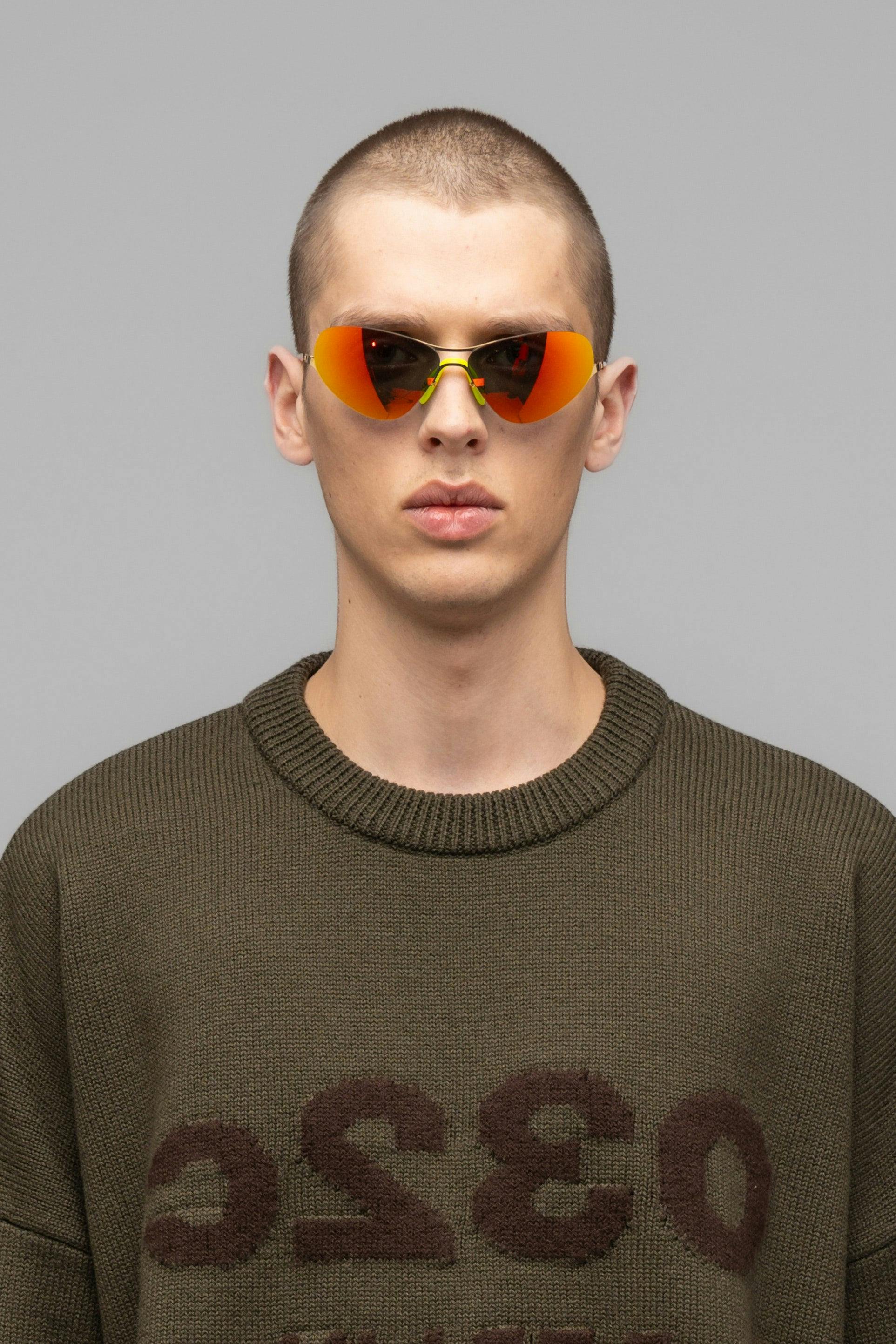 MYKITA | 032c ALPINE Sunglasses Orange Flash - Ecom_Crop