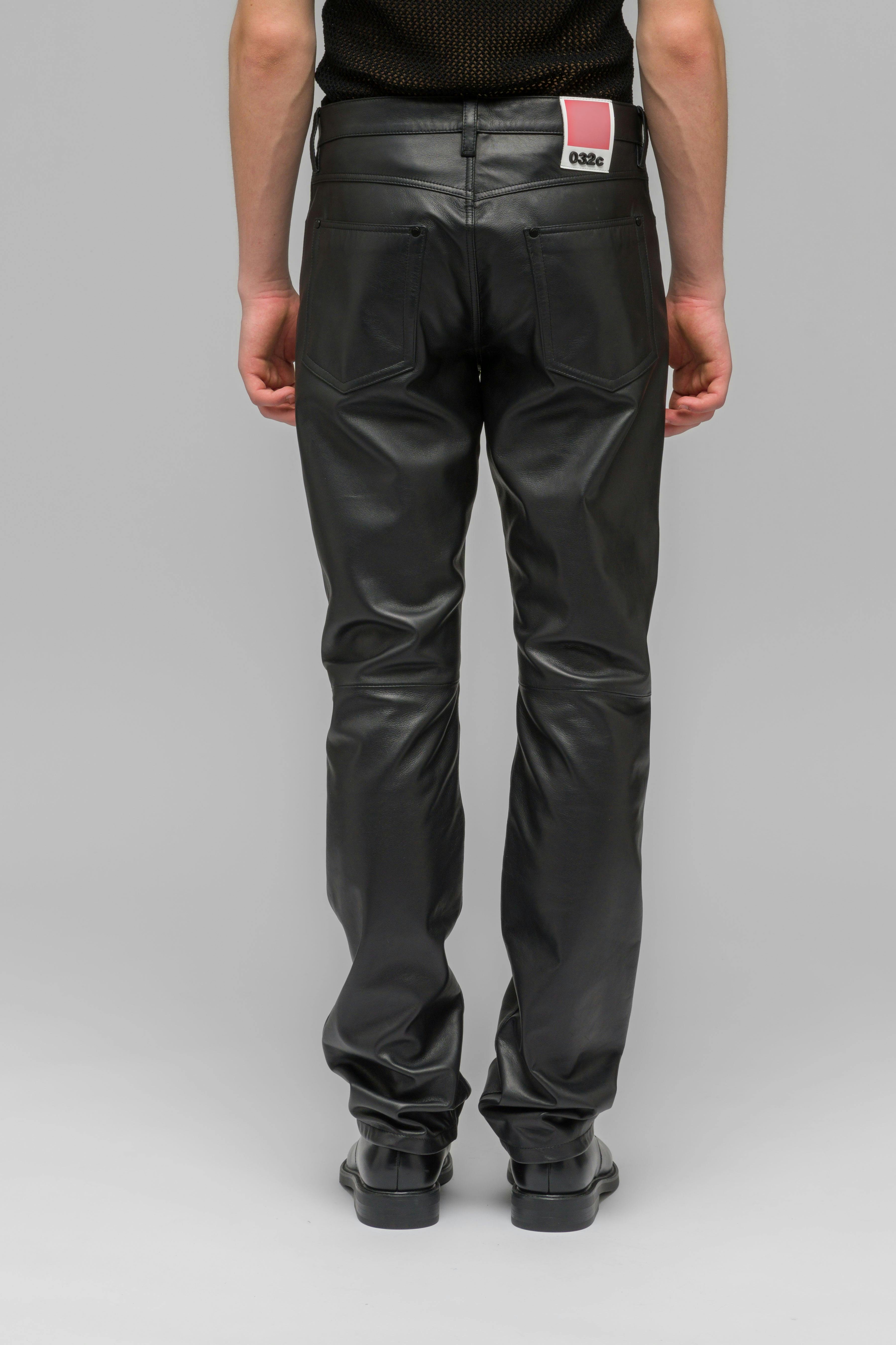 CASUAL LEATHER TROUSERS - FW23-L-3010_3_2