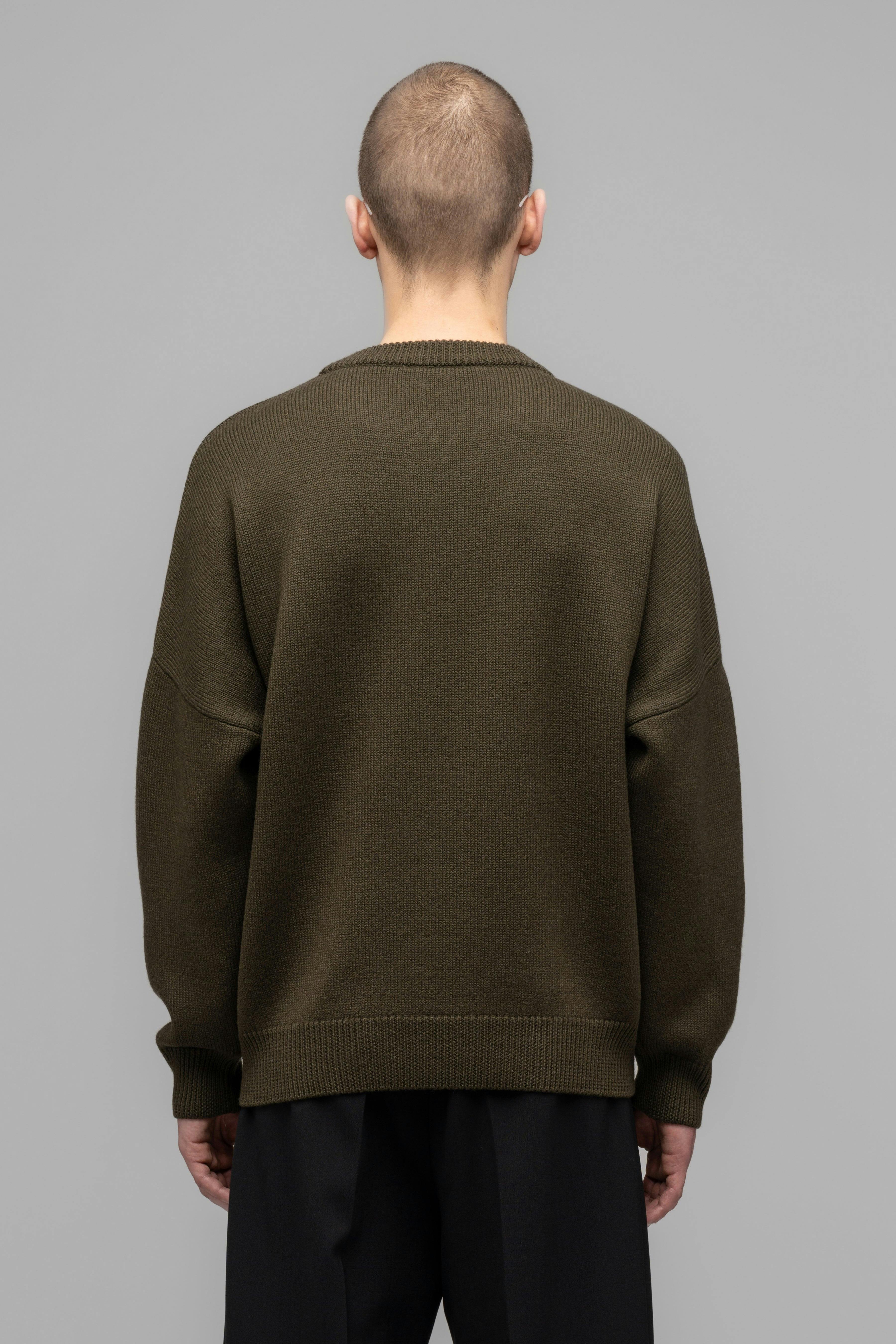 "SELFIE" SWEATER OLIVE DRAB - WU101784-2