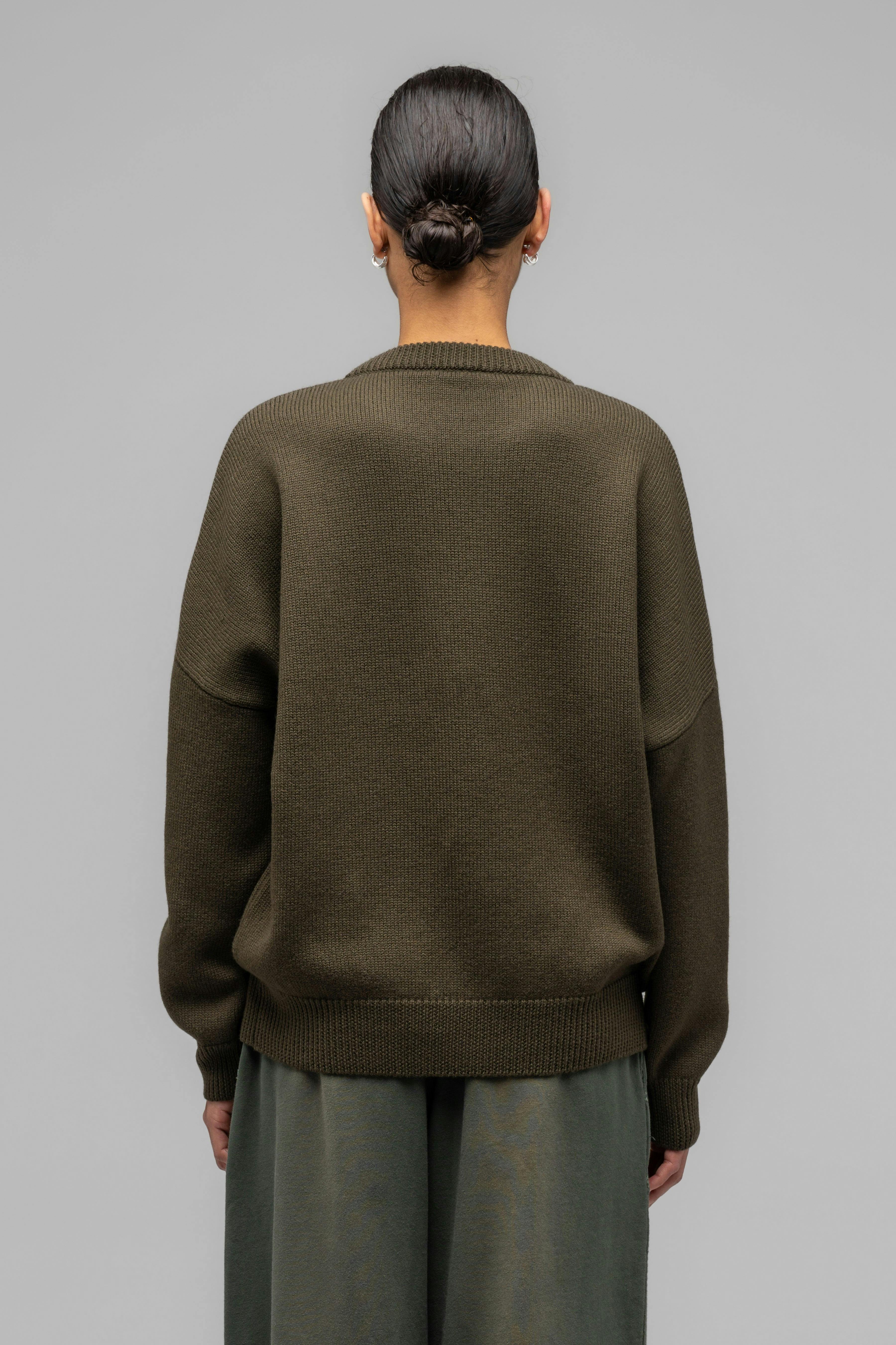 "SELFIE" SWEATER OLIVE DRAB - WU102012-2