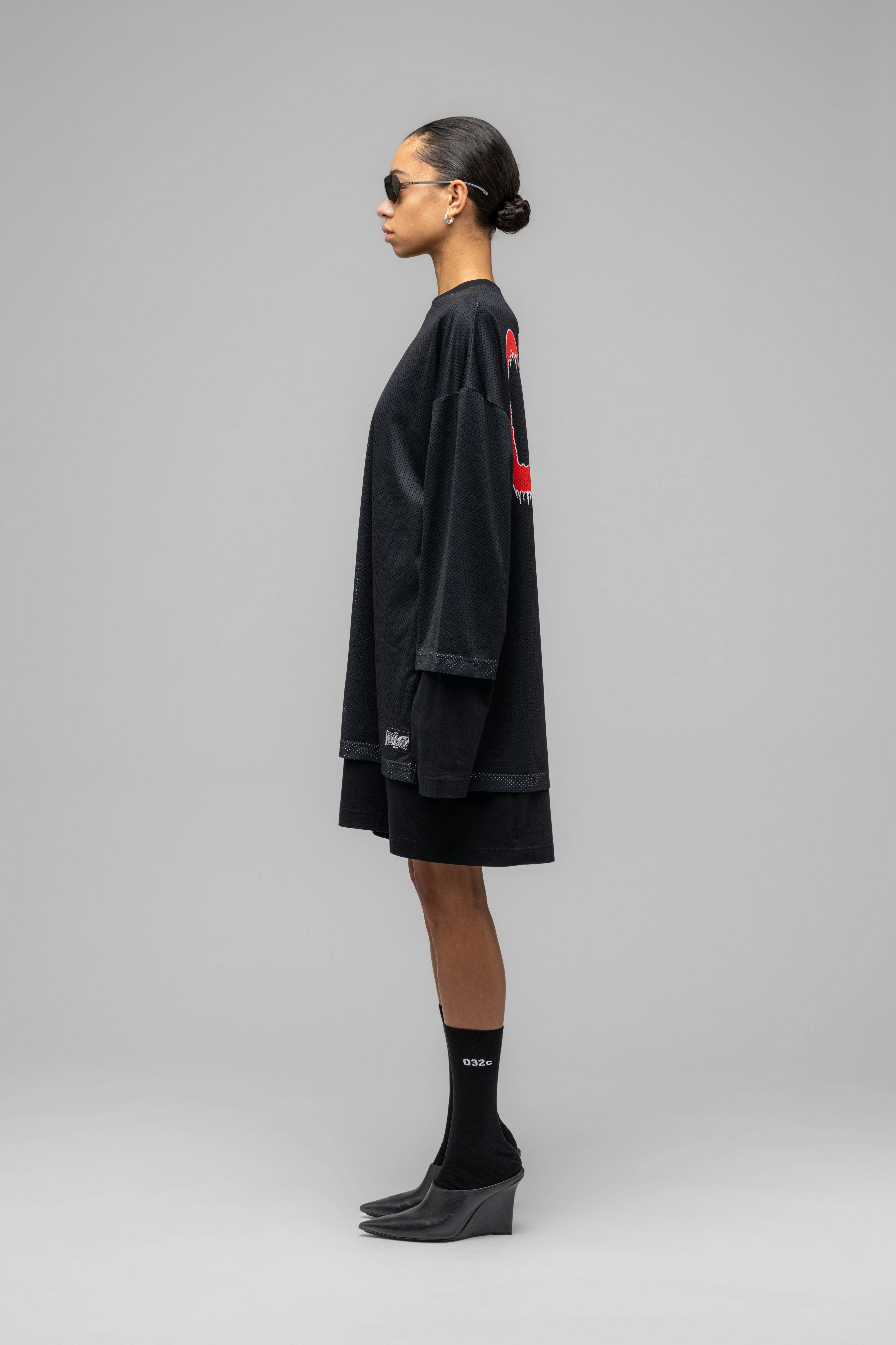 "GAME" LAYERED MESH SHIRT DRESS - WU102141