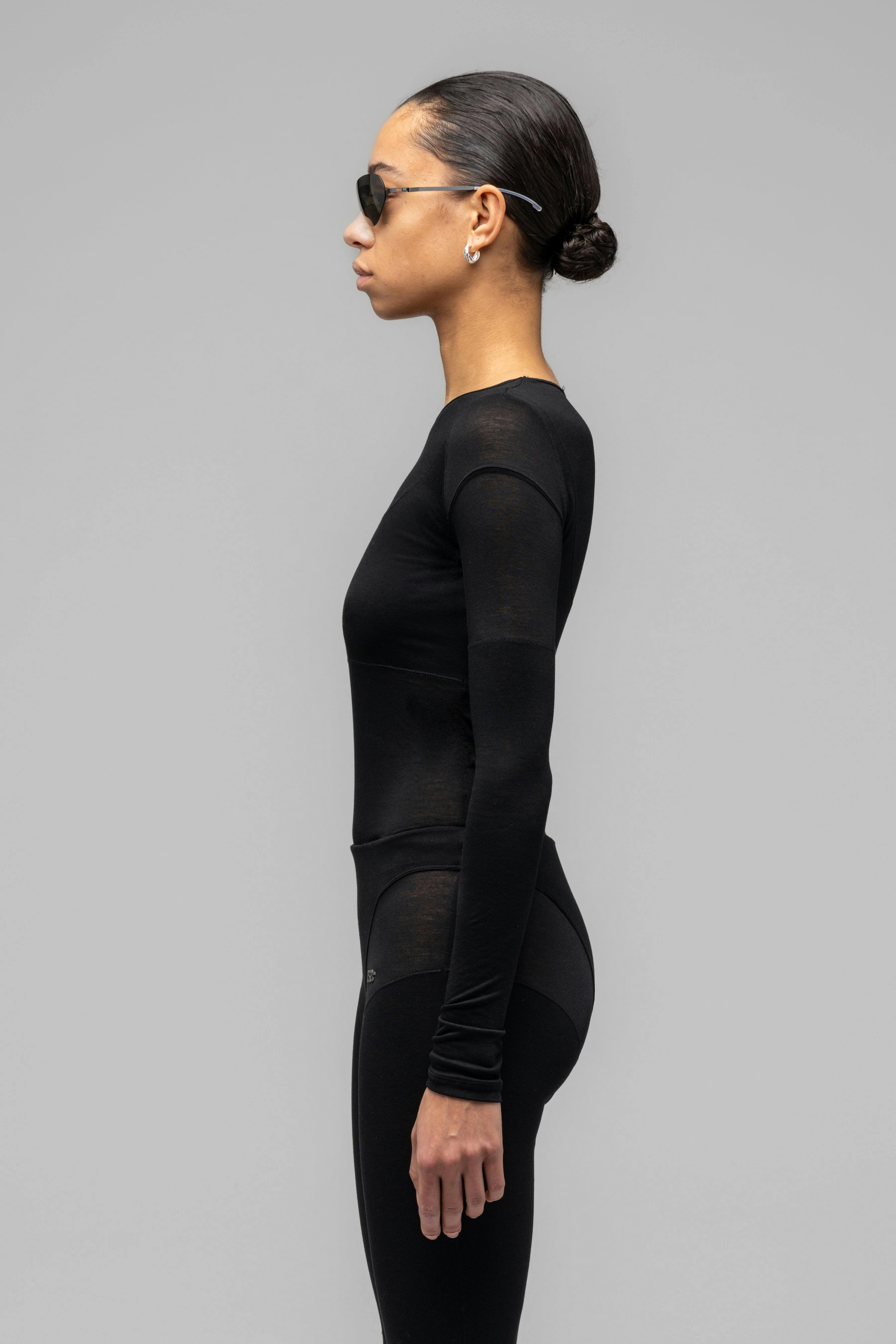 "PILATES MOM" LAYERED FITTED LONGSLEEVE - WU102164-2