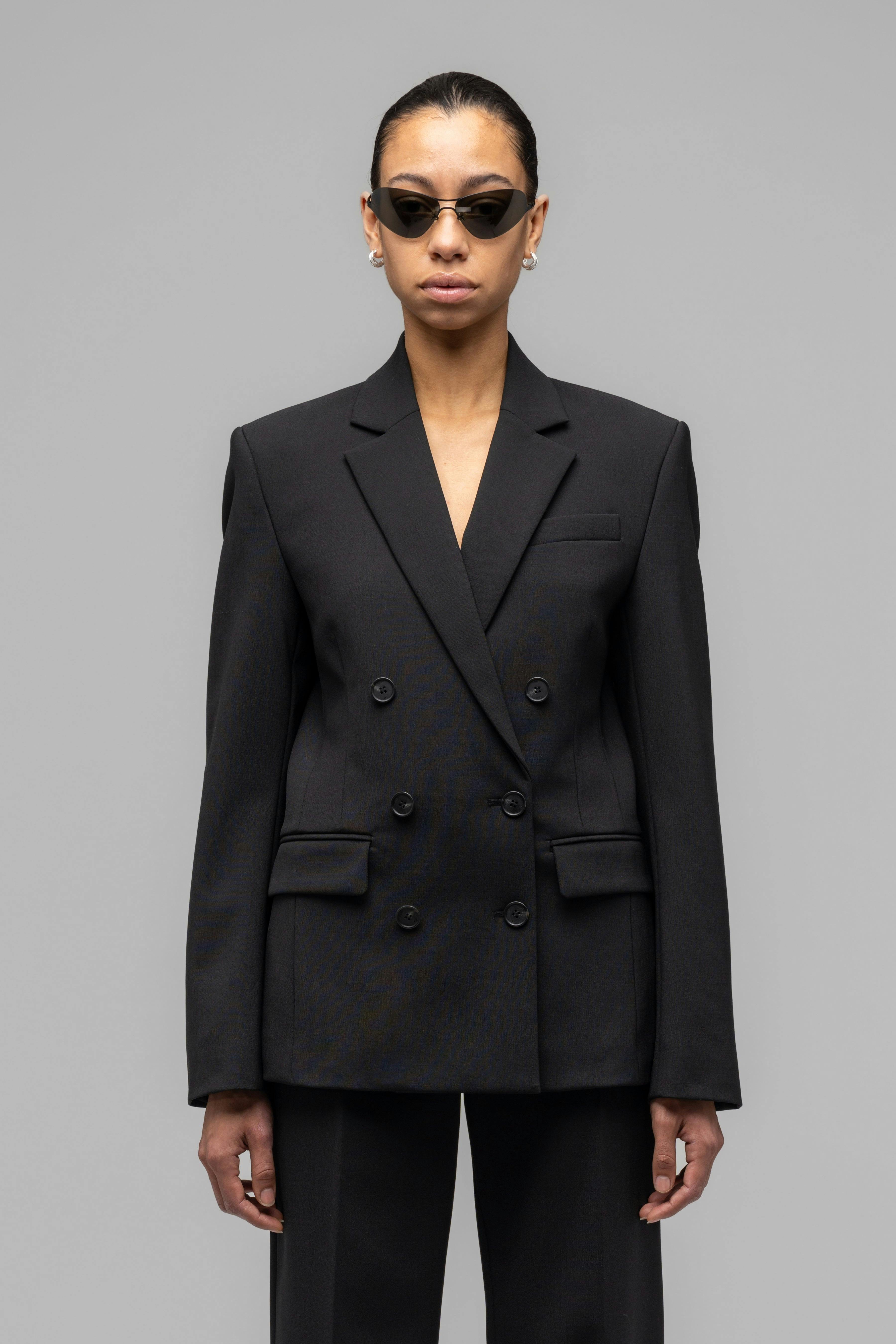 "PORTRAIT" DOUBLE BREASTED SUIT JACKET - WU102173-2