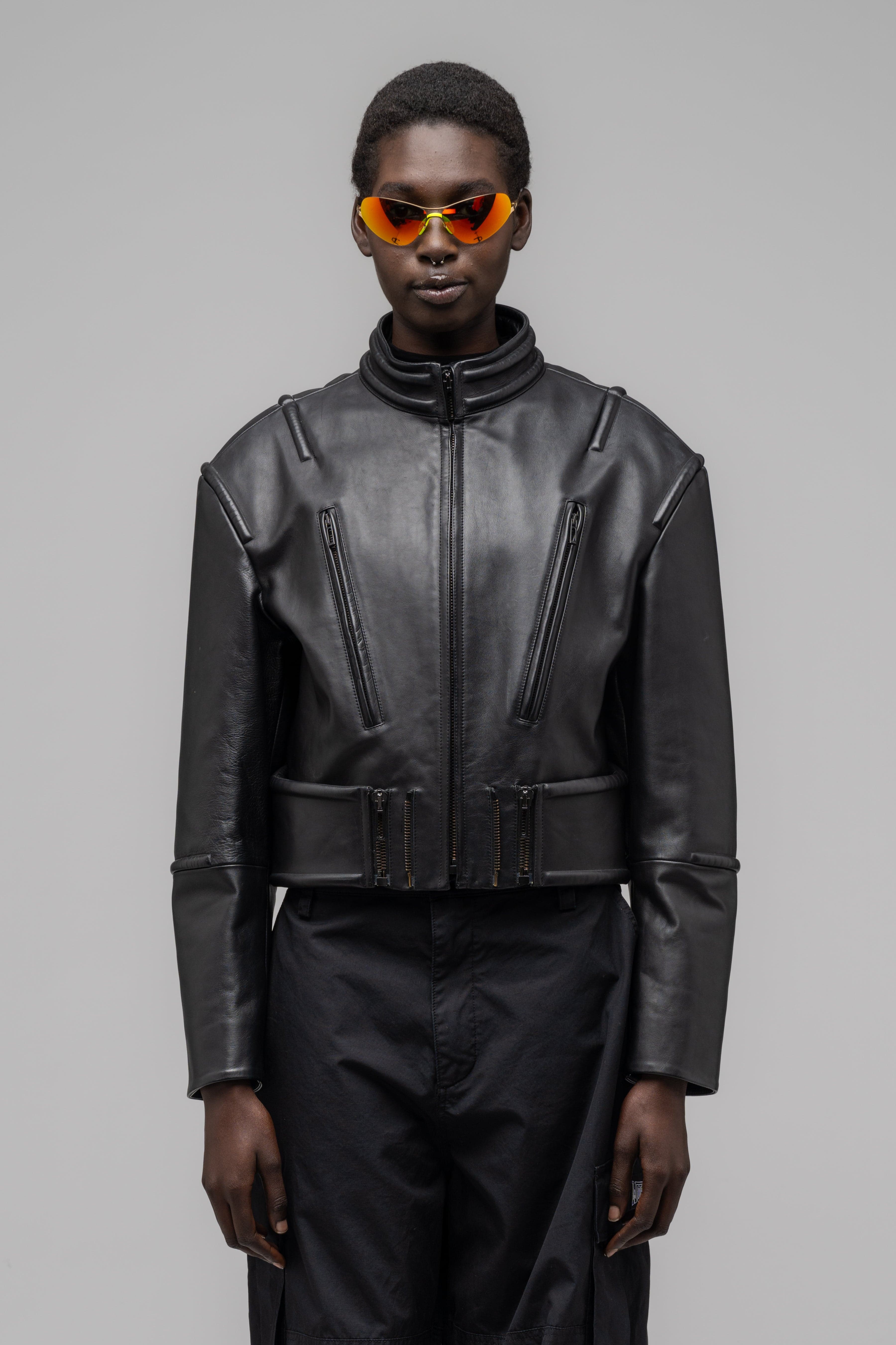 "HIPPOLYTA" GUARDED LEATHER BIKER JACKET PRE-ORDER - WU102226-2_1