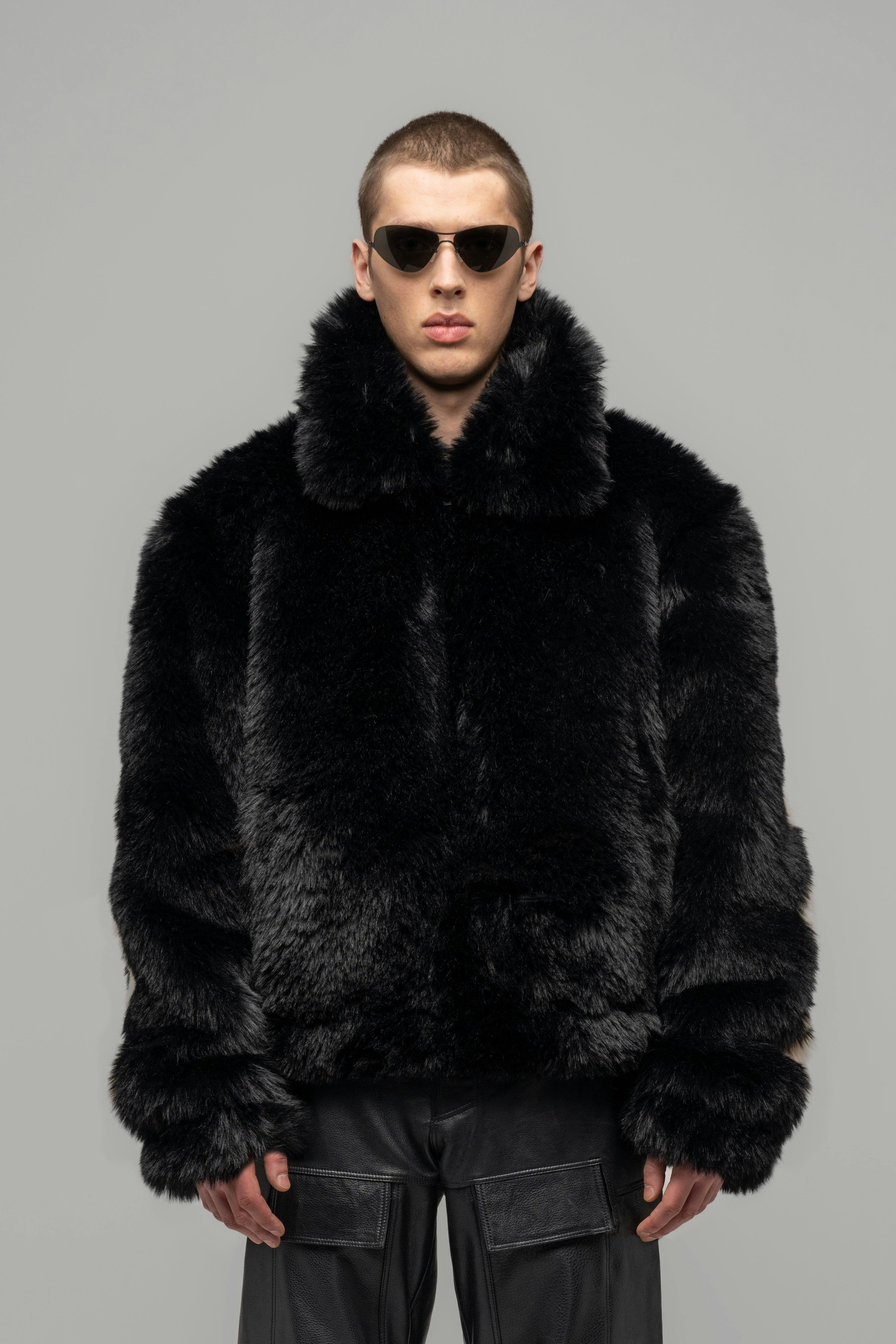 "ANTI-GAUGUIN" FAUX FUR BLOUSON - WU102695