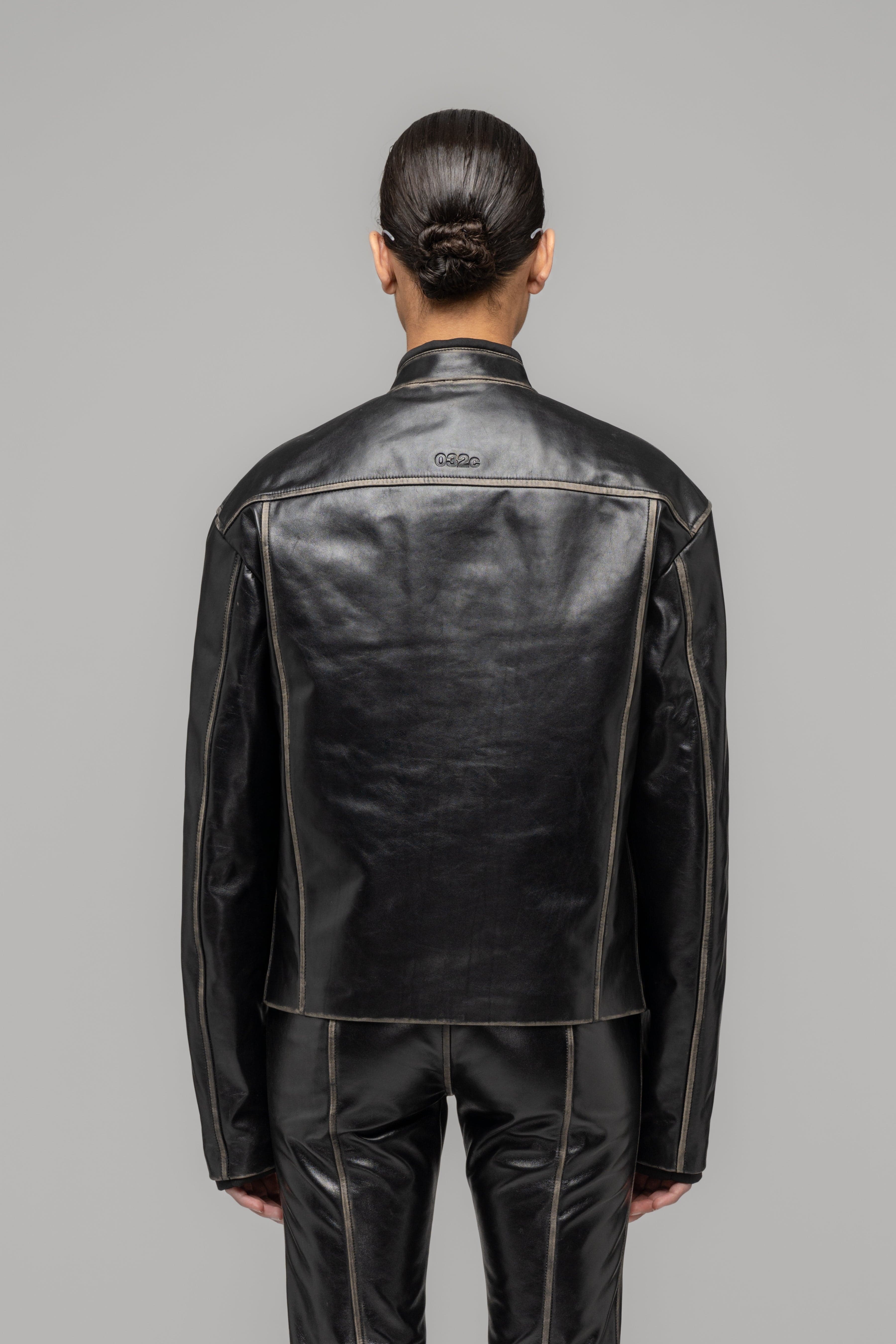 "UMA" LEATHER BIKER JACKET - WU102737-3