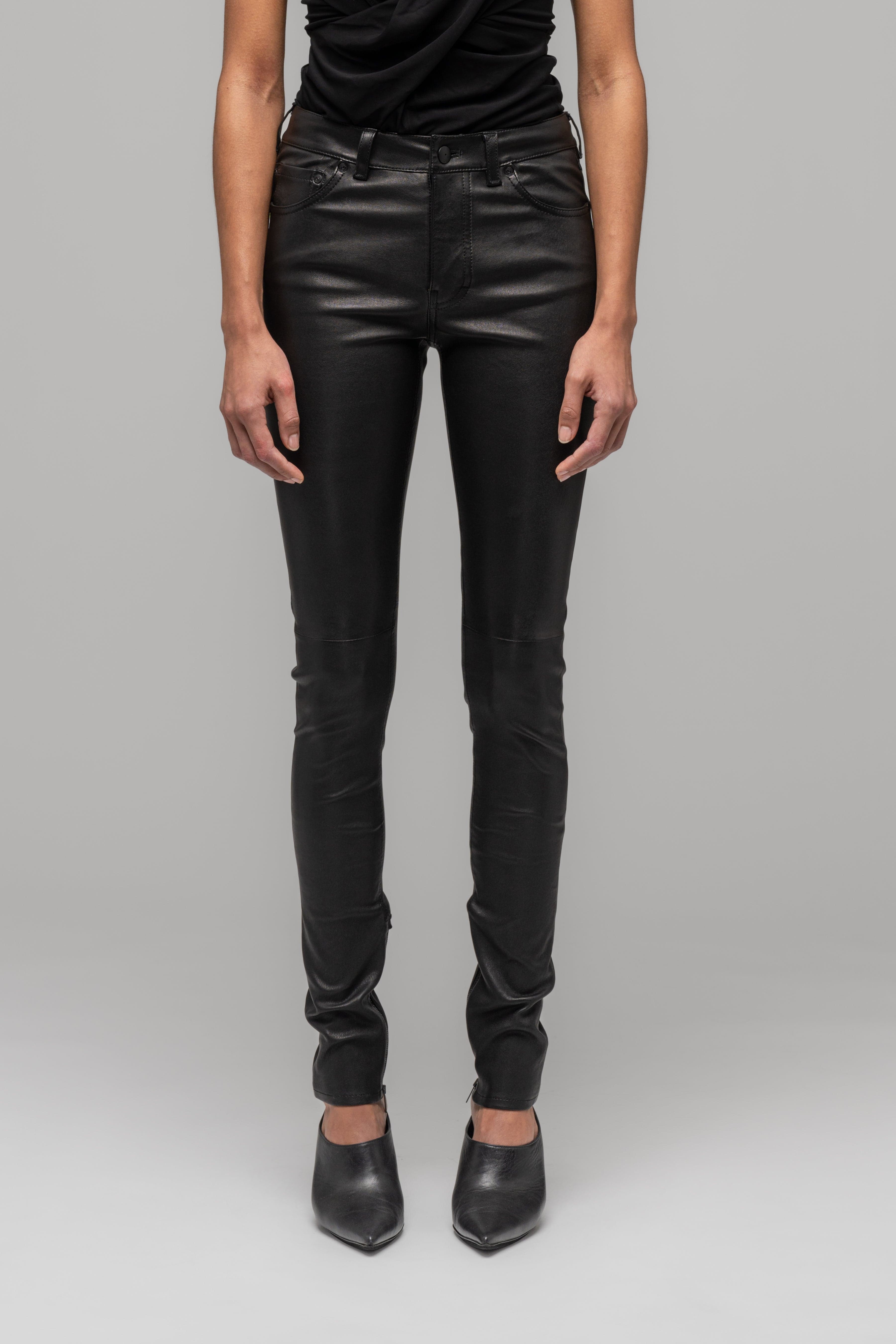 SKINNY LEATHER STRETCH TROUSERS PRE-ORDER - WU102777-2