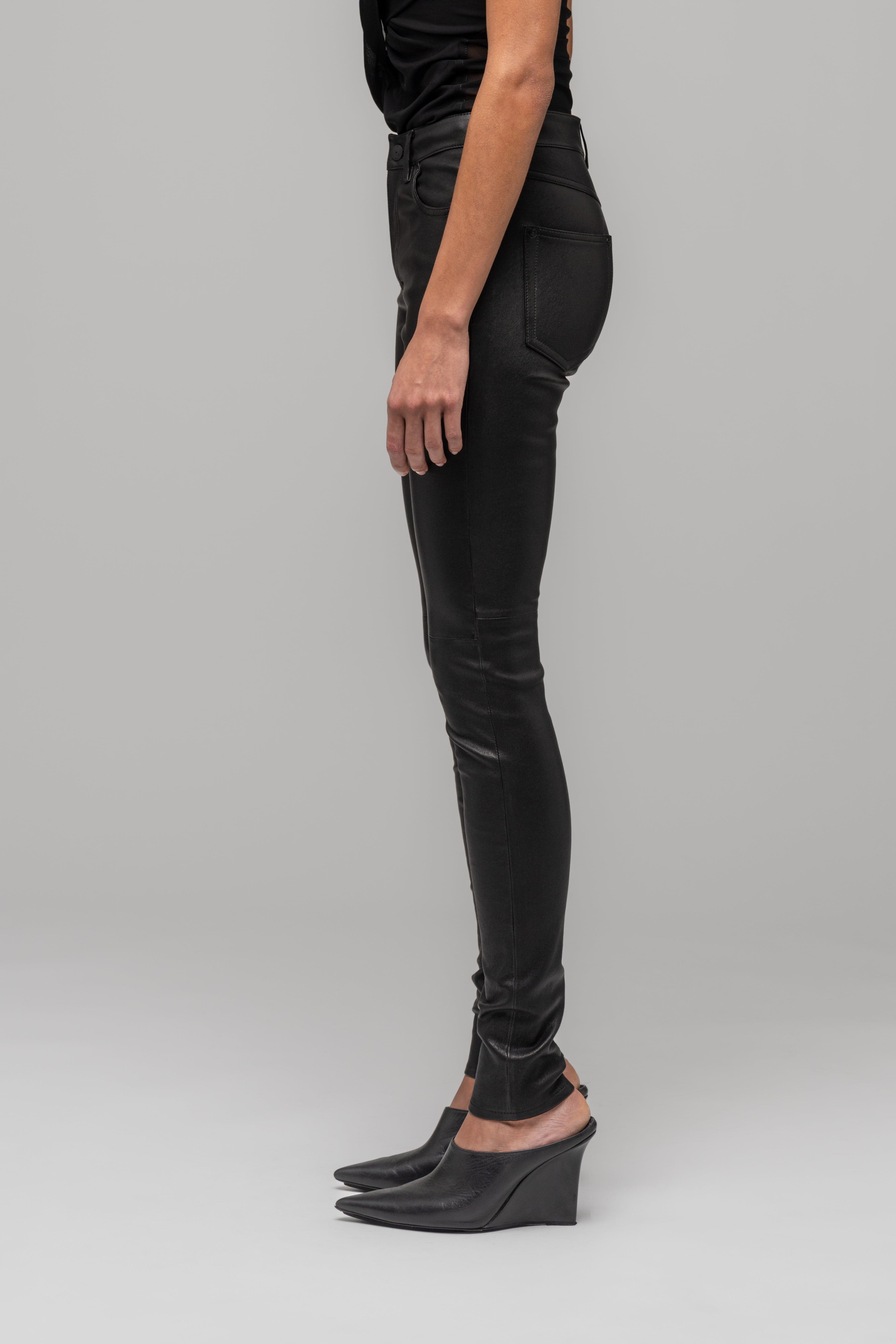 SKINNY LEATHER STRETCH TROUSERS PRE-ORDER - WU102778-2