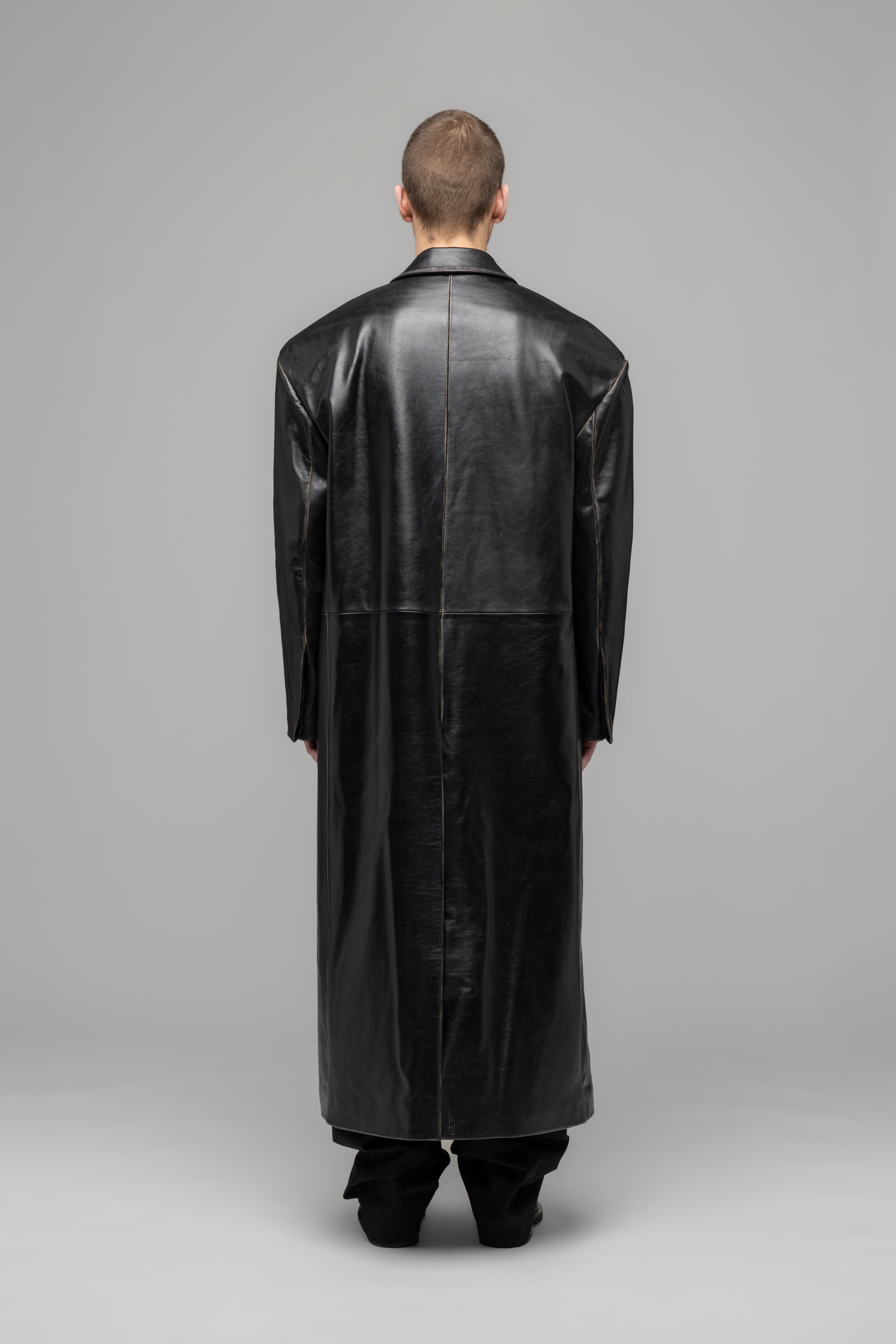 "ORION" LEATHER COAT PRE-ORDER - WU102801-2