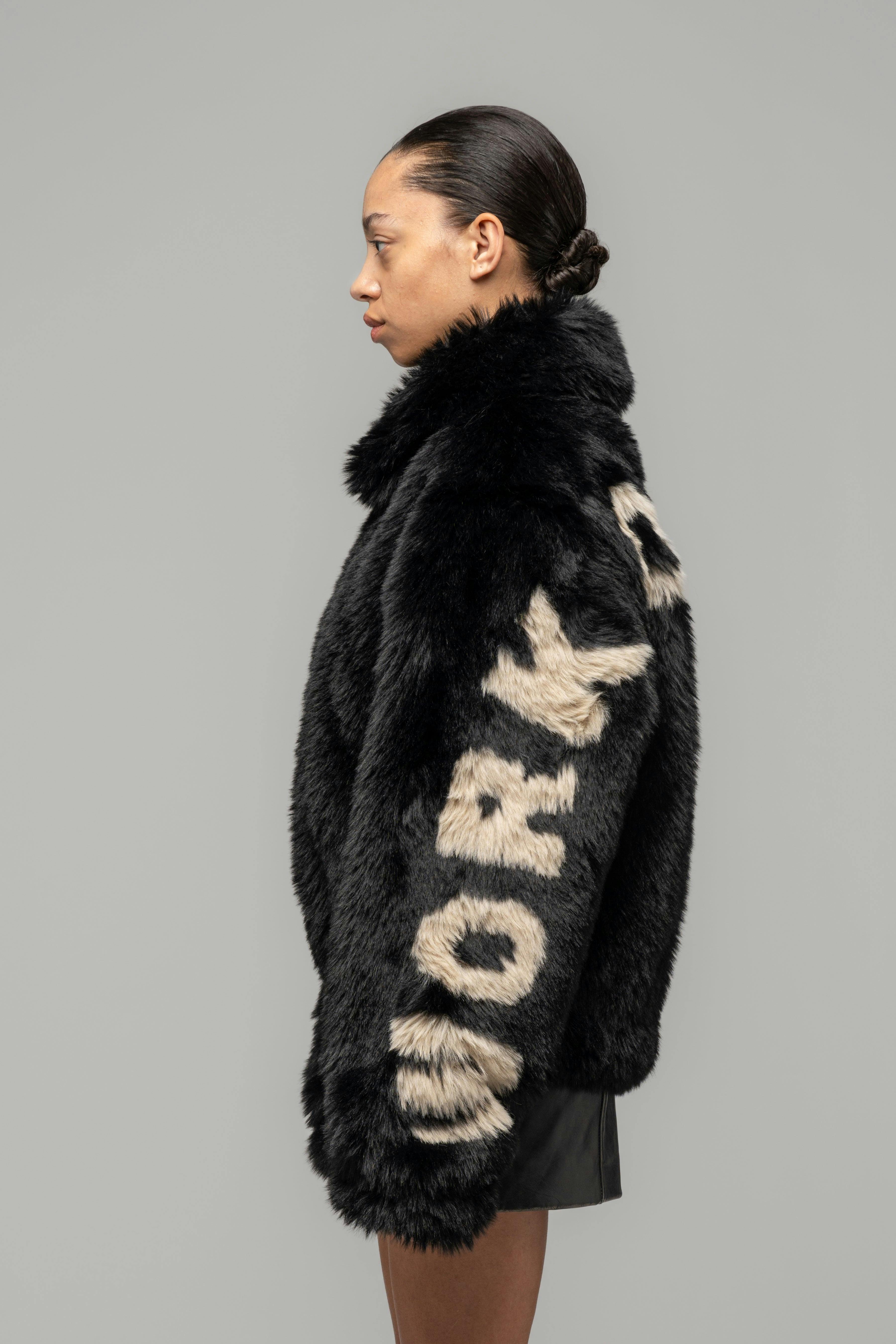 "ANTI-GAUGUIN" FAUX FUR BLOUSON - WU102827-2