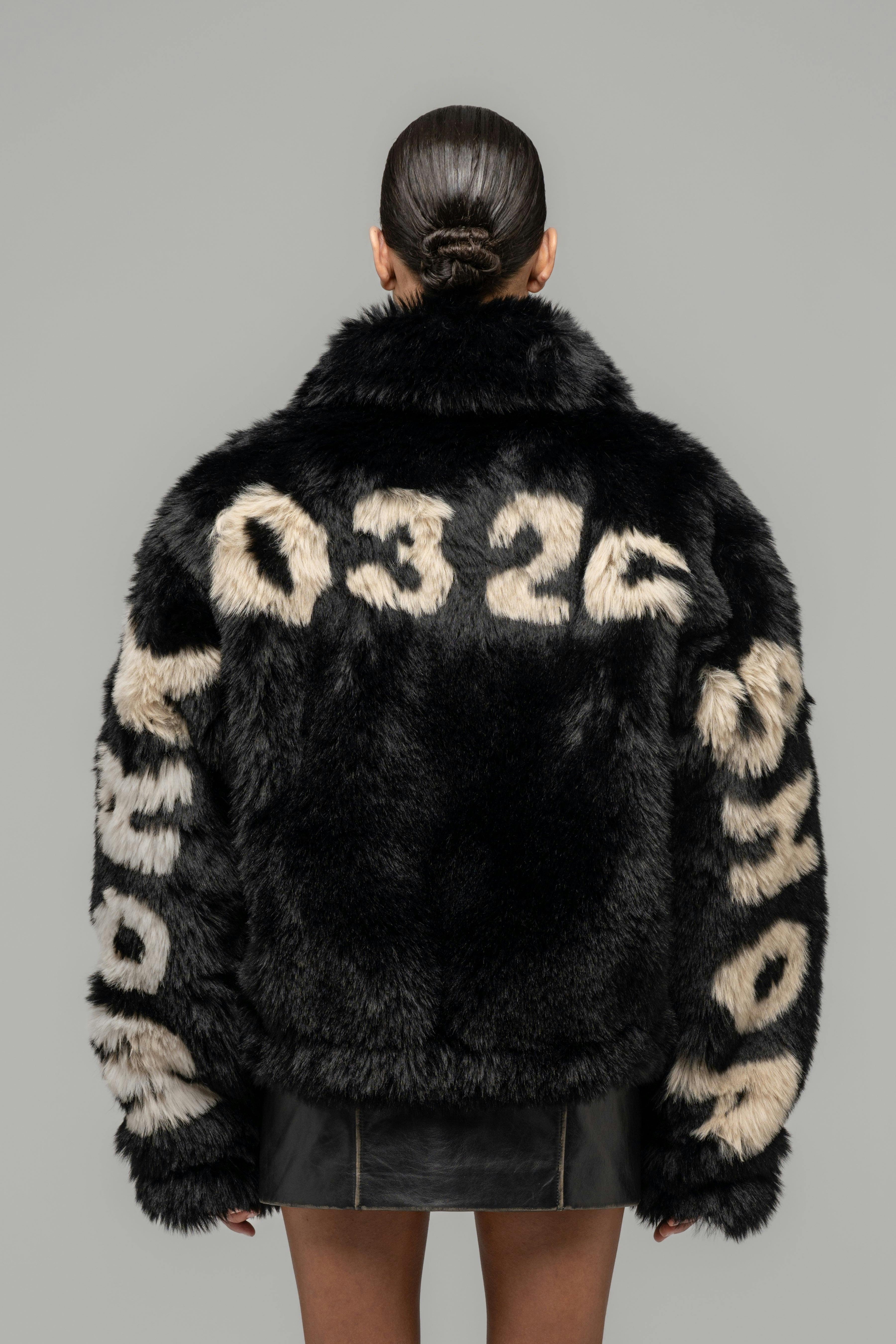 "ANTI-GAUGUIN" FAUX FUR BLOUSON - WU102828-2