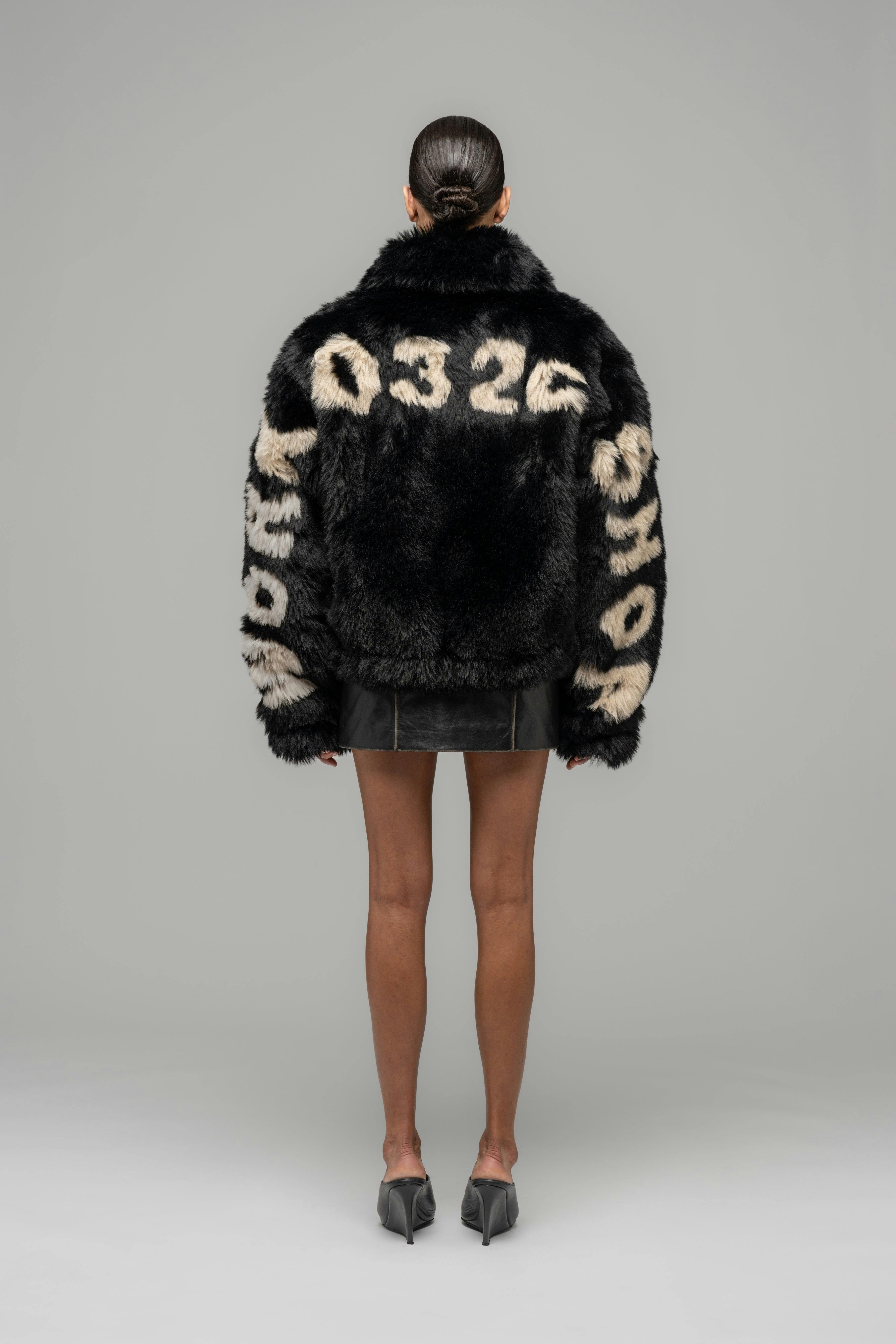 "ANTI-GAUGUIN" FAUX FUR BLOUSON - WU102828