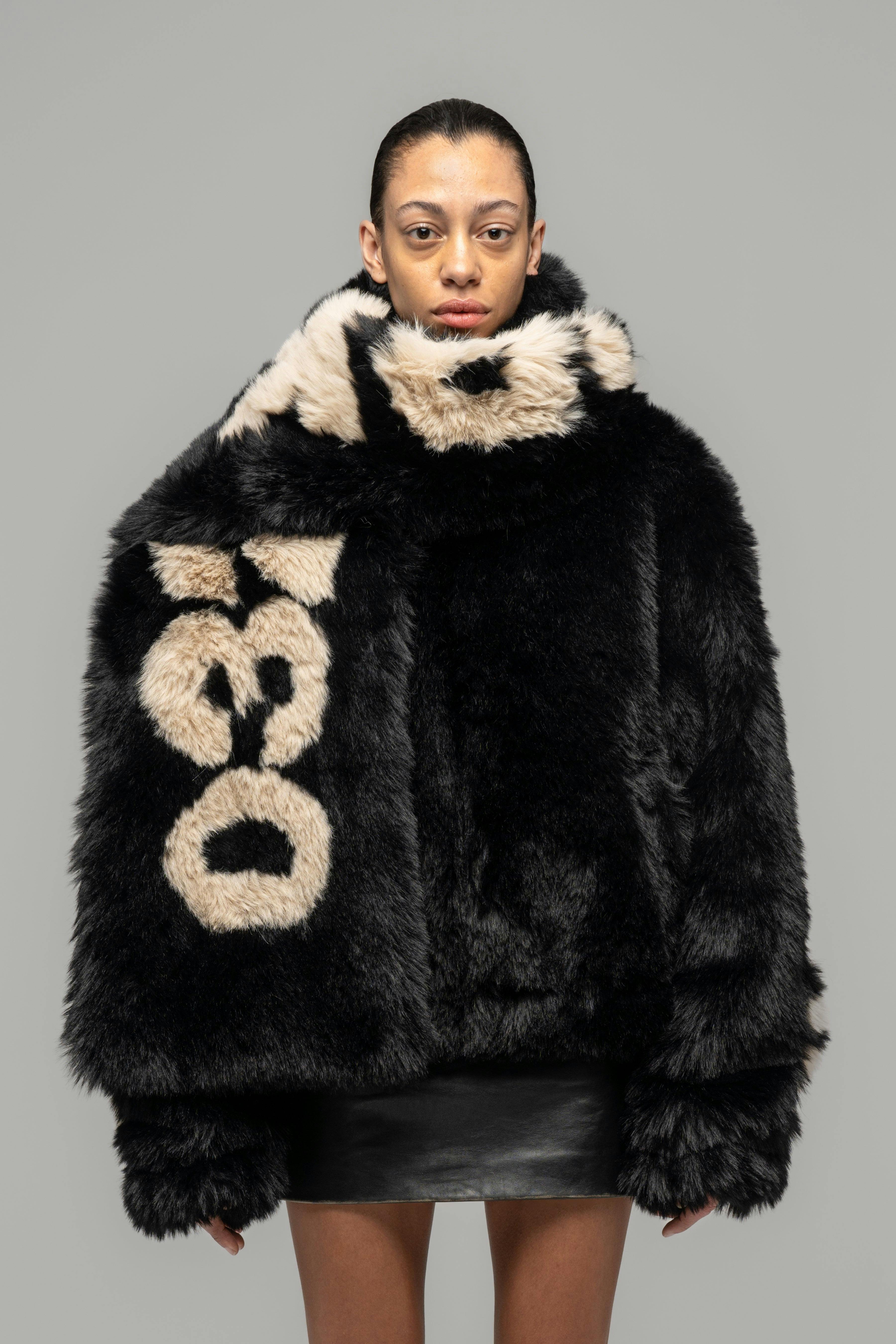 "ANTI-GAUGUIN" FAUX FUR SCARF - WU102832-2