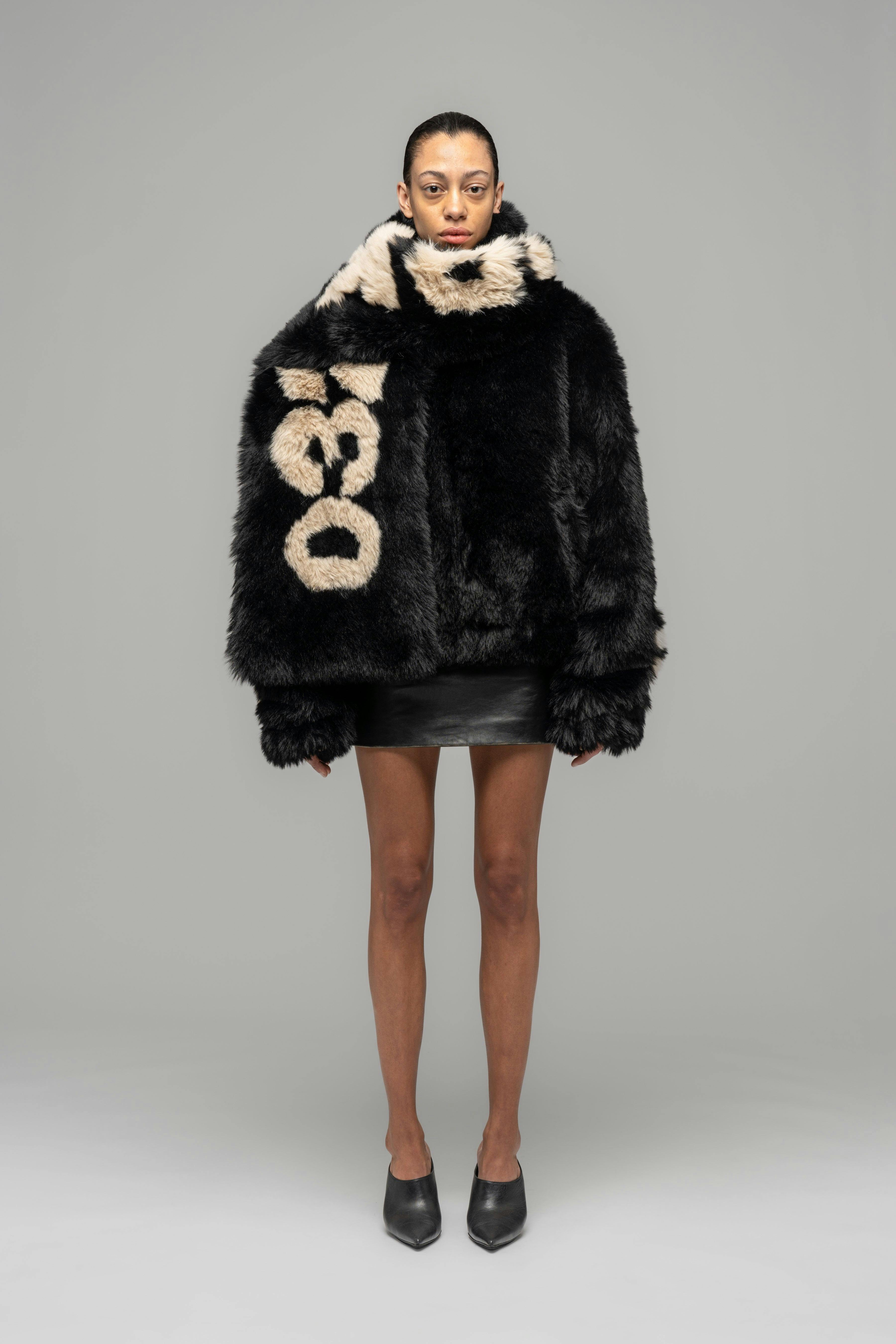 "ANTI-GAUGUIN" FAUX FUR SCARF - WU102832