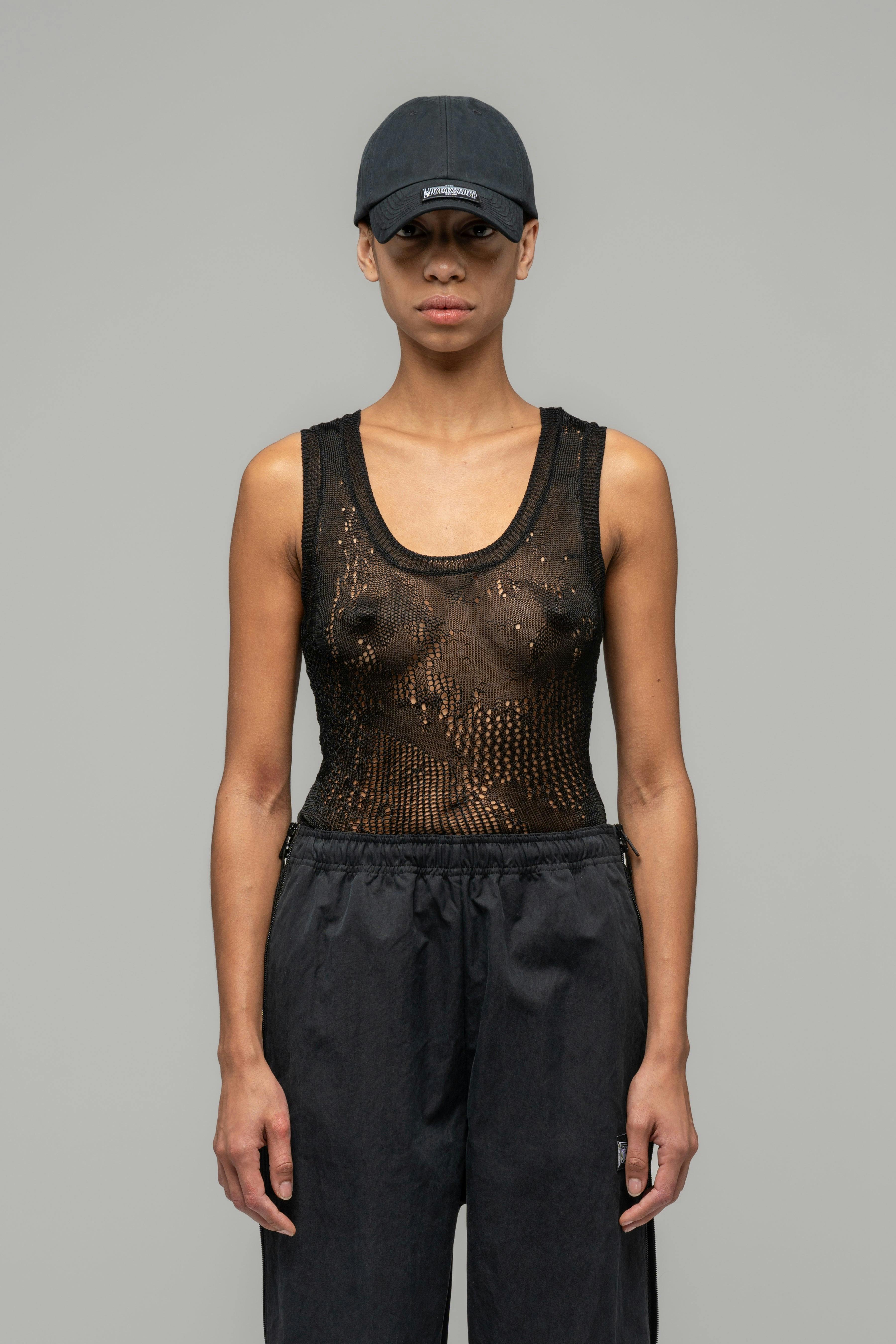 "FRACTURED" SLEEVELESS TOP - WU102890-2