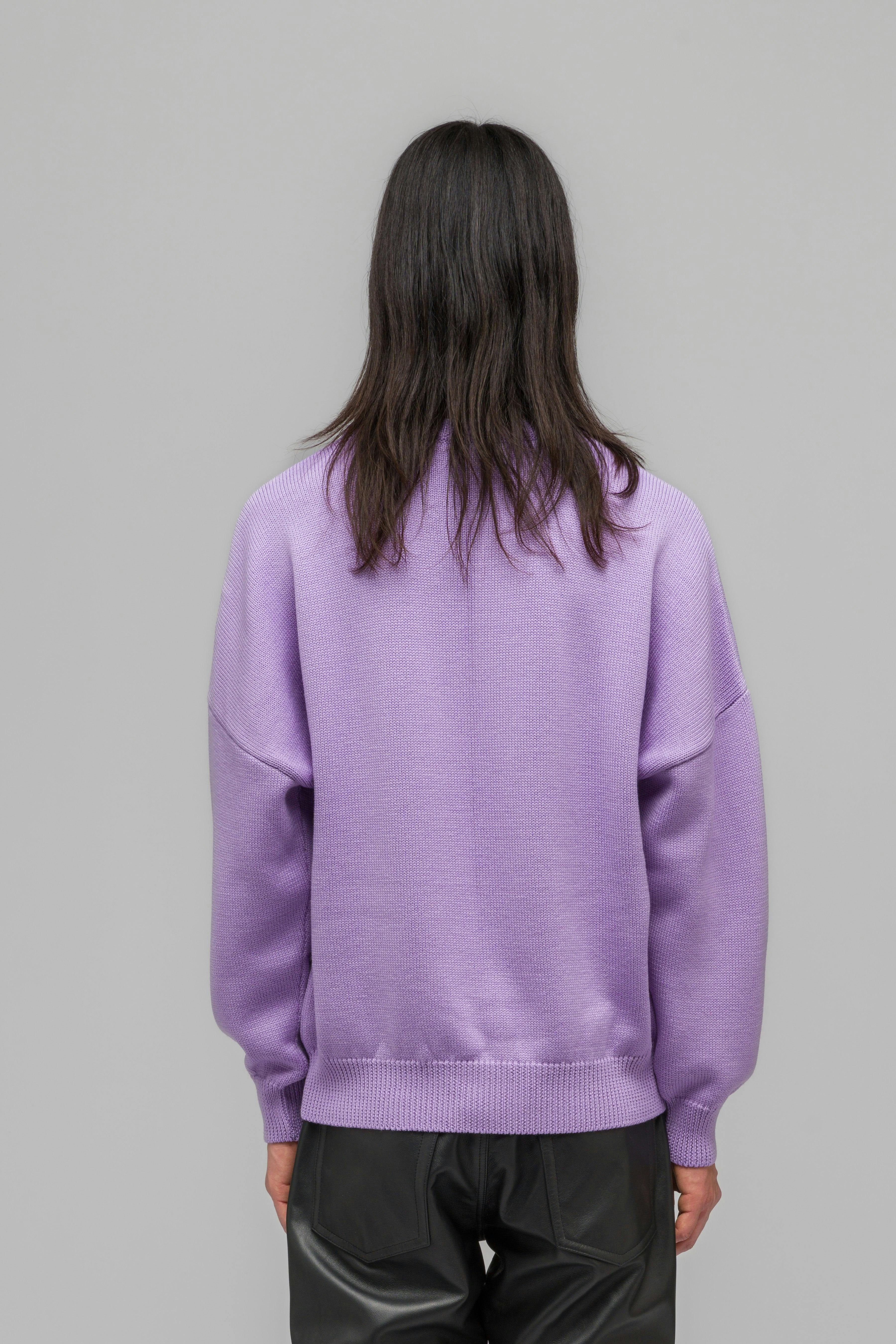 "SELFIE" SWEATER WASHED LILAC - WU103357-3