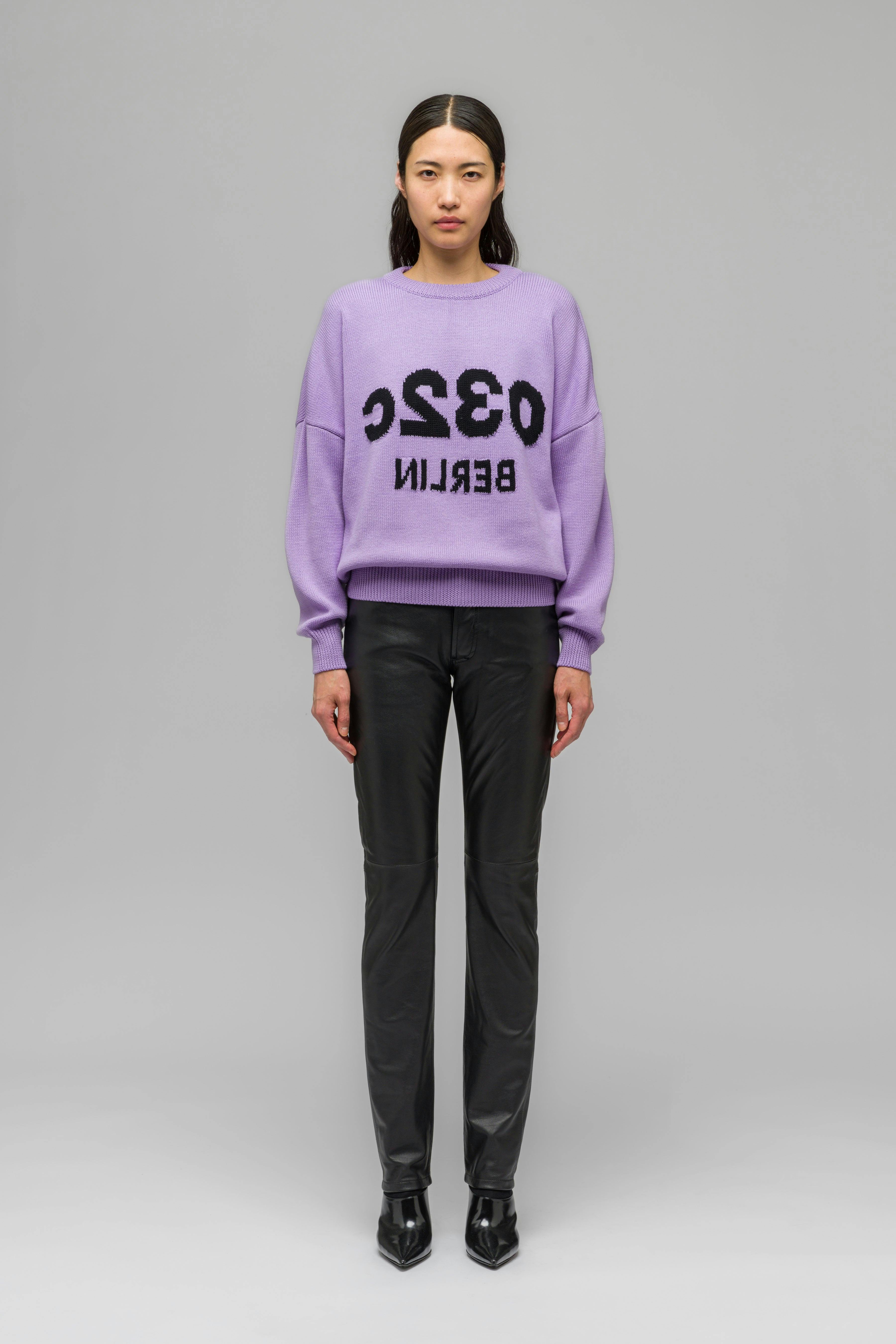 "SELFIE" SWEATER WASHED LILAC - WU103755