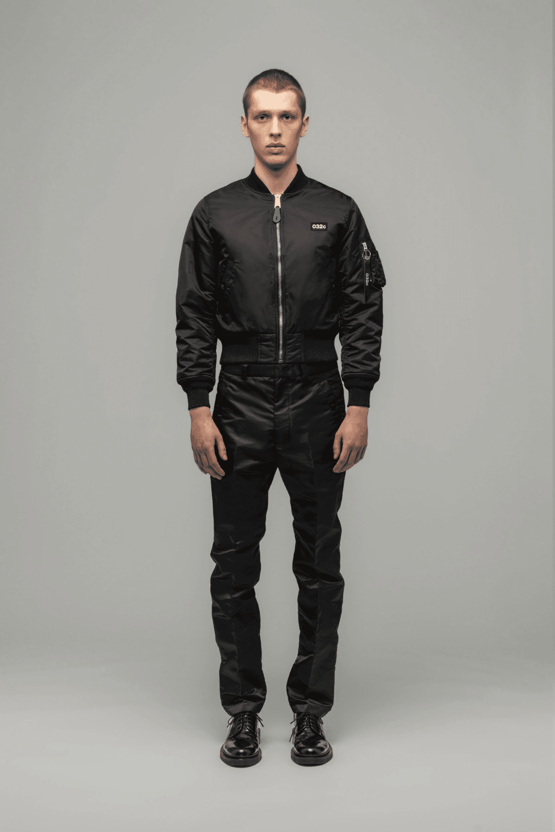 ALPHA X 032c TIGHT CUT FLIGHT BOMBER - black_fromt