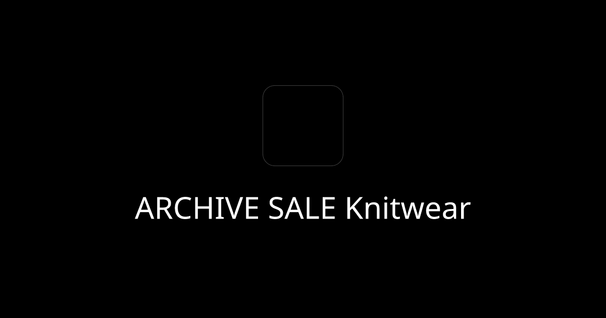 ARCHIVE SALE Knitwear | 032c ARCHIVE SALE Knitwear | 032c
